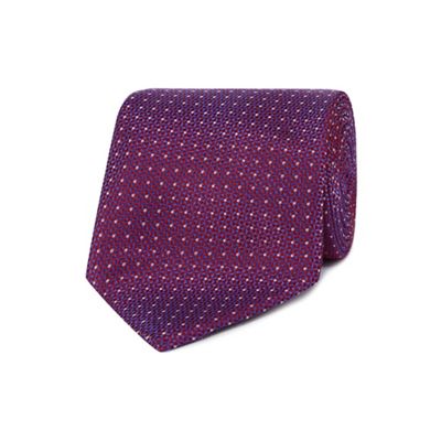 Pink dotted silk tie